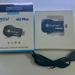 AnyCast M2 Plus Wireless HDMI Dongle Wi-Fi Portable Media Streamer Black