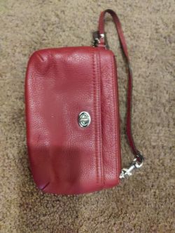 USED Red Coach clutch purse