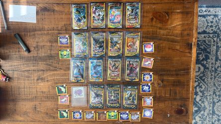 Pokemon Sun and Moon Mini booster Packs & Artbox stickers Bundle Lot