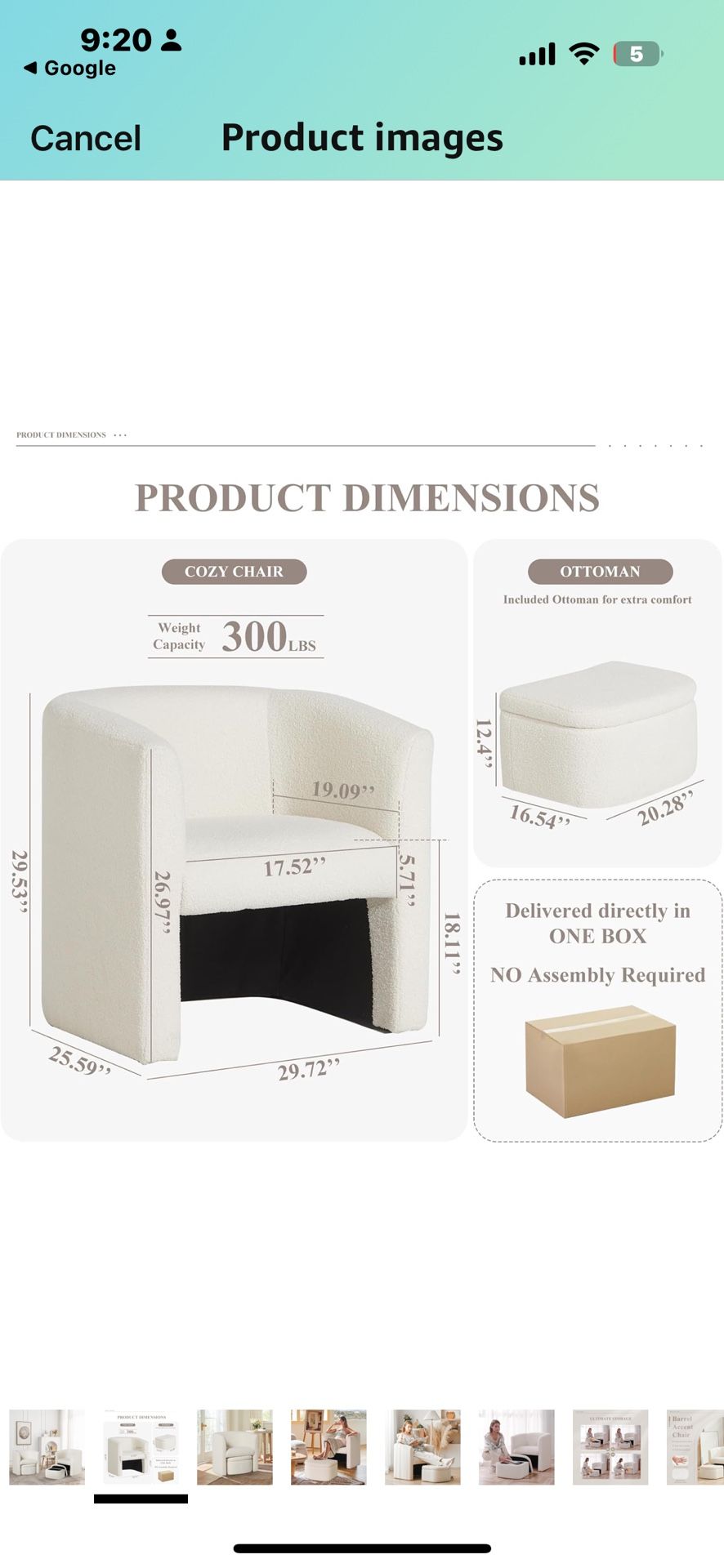 accent chair with storage ottoman