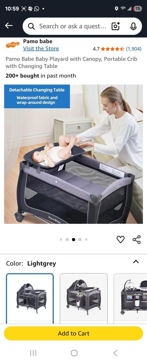 Baby's Portable Crib