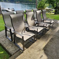8 Tropitone high back chairs in like new condition! Orig cost $6,142 which is 70% off retail!