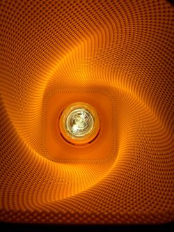 Orange textured table lamp