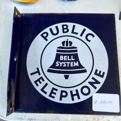 Vintage Public Telephone Sign