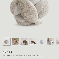 New Dog Toy Lambwolf Collective crinkly + squeaky snuffle ball