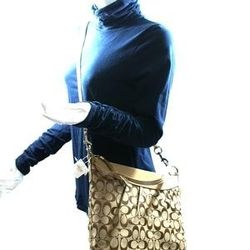 Coach Soho Pleated Signature Khaki Swing/ Shoulder Bag