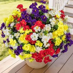 Lnoicy 16 Bundles Realistic Artificial Camellia Flowers for Outdoor,