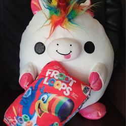 Zuru Snackles Richard The Unicorn Froot Loops Giant 14 In Plush 