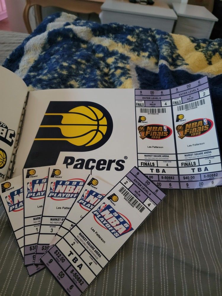 1998 Indiana Pacers Playoff Tickets Used/Unused