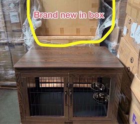 38 inch Wooden Dog Crate Furniture End Table