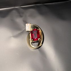 Givenchy Vintage Gold Ruby Pin