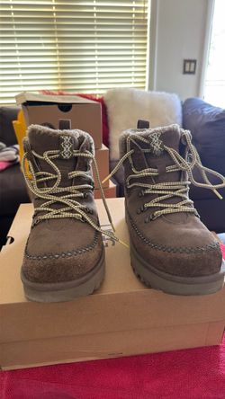 UGG Suede Lace-Up Winter Boots
