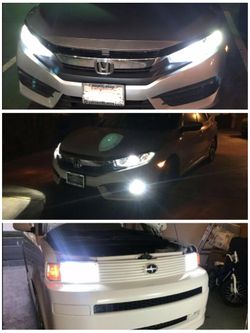 2 pcs LED Car Headlights, Fogs, & Daytime (White 6500k, 8000 Lumens) *6 Months Warranty*