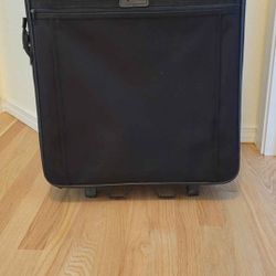 Large Black Soft-Sided Rolling Suitcase. 26 inc