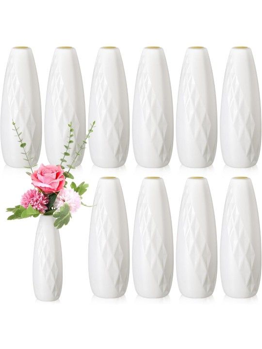 10 Pack Composite Plastic Flower Vases