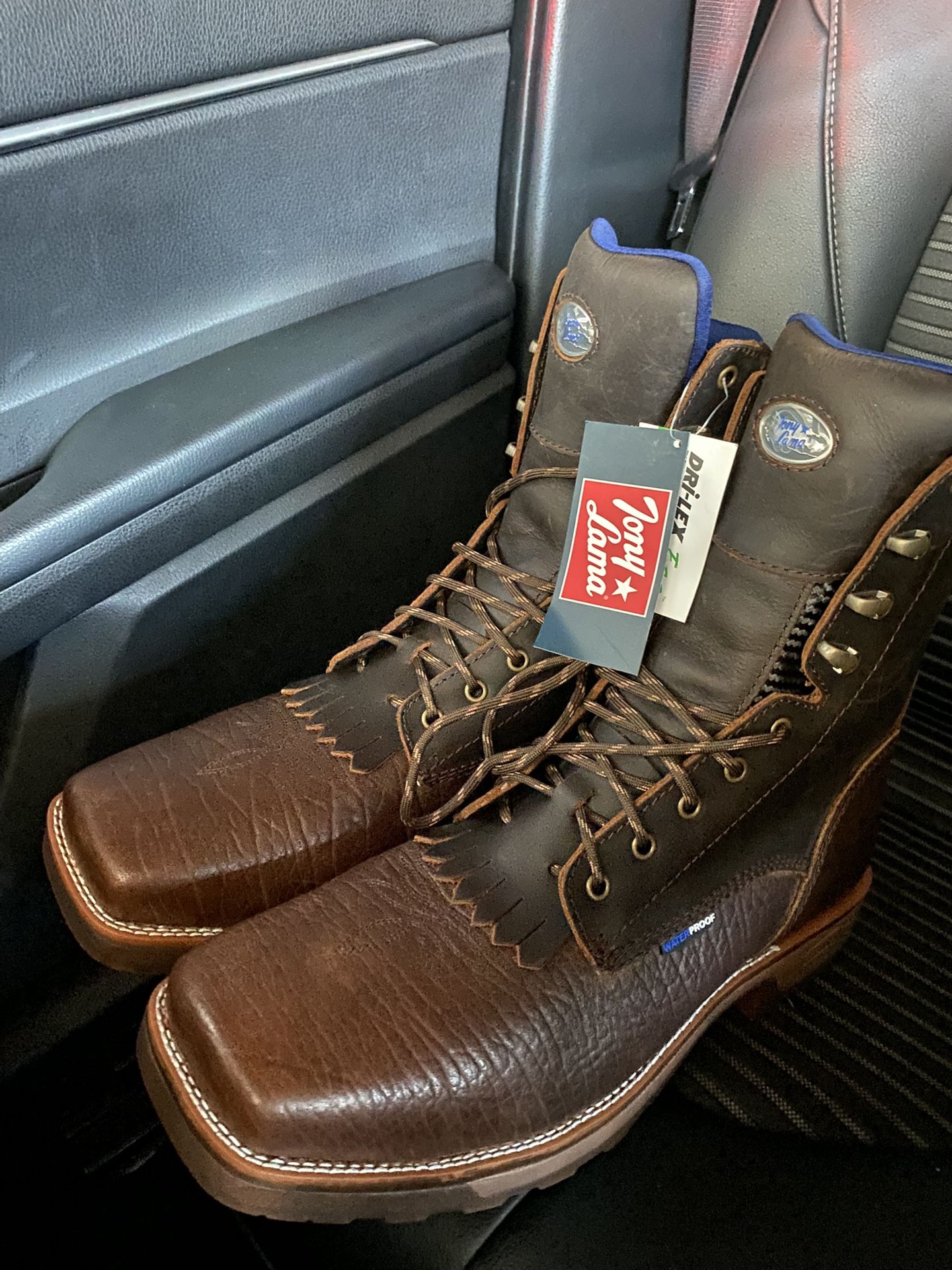 Tony Lama GREASEWOOD 8" LACE-UP COMPOSITE TOE WATERPROOF WORK BOOT