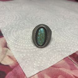 Vintage 925 Turquoise Navajo Ring 