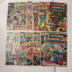 Captain America & The Falcon Bronze Age 1(contact info removed) Lot Of 14