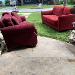 2 sofas need them gone asap asking 55 for them right now they got wet right now with the rain had them outside….