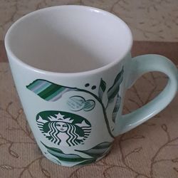 Starbucks 2021 Leaf Mint Green/Dark green 10 oz cup