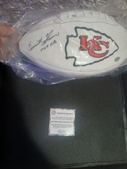  Emmitt Thomas HOF Kansas City Chiefs Autographed Full Size Wilson football / COA