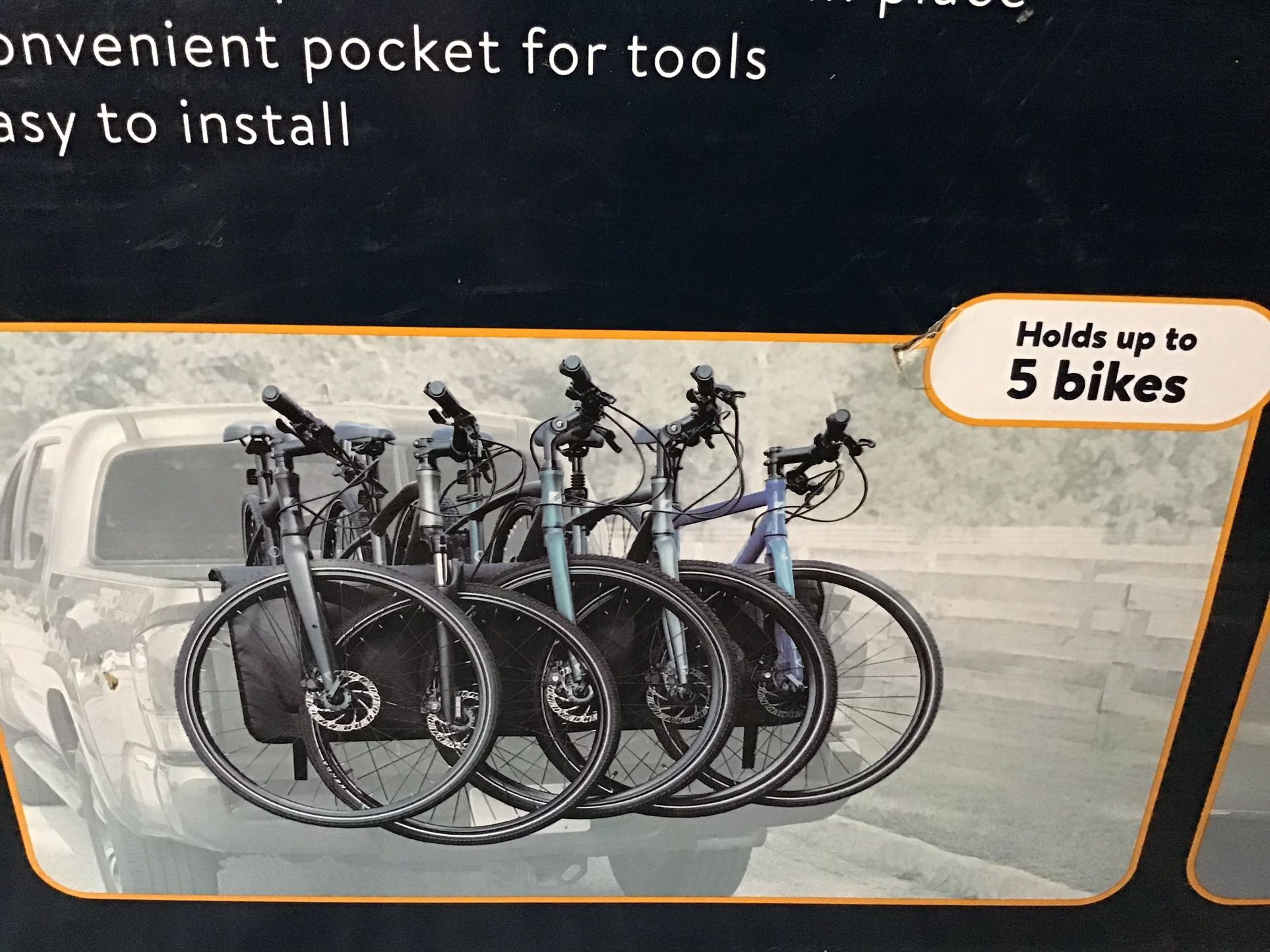 New tailgate, cover bike carrier up to five bicycles new in box