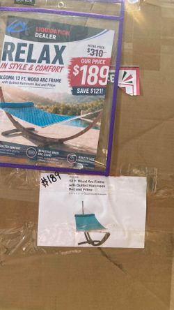 12ft Wood Arc Frame with Hammock