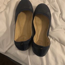 Dark blue flats