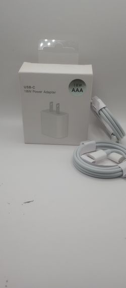 USB C Cord Type C To Rapid Cable With 18W Power Adapter