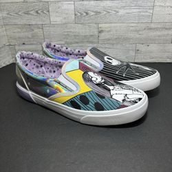 Disney Nightmare Before Christmas Sneakers Women's Size 8.5 Low Top Slip On Shoes