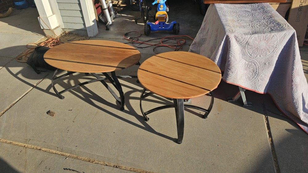 Oak And Walnut Tables