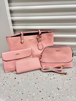 ELIMPAUL 4-Piece Handbag Set – Blush Pink – Excellent Condition