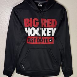 Nike Big Red Hockey Therma-fit Small Jacket Hoodie Black