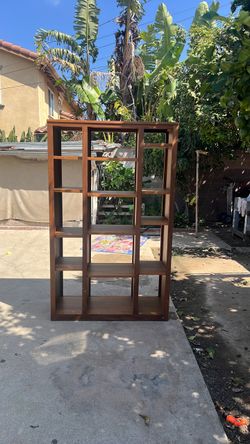 Wooden shelves
