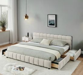 King size frame with storage