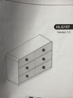 White 6 drawer dresser