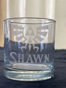 Zelda highball etched glass Shawn
