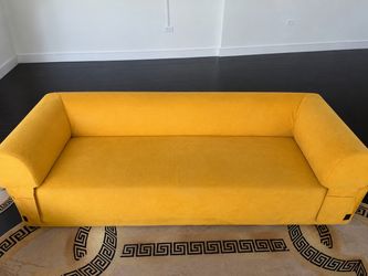 Modern Mustard Yellow Sofa / Couch – Good Condition
