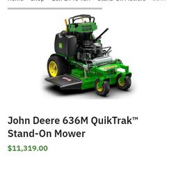 John Deere Stand On Commercial Mower 