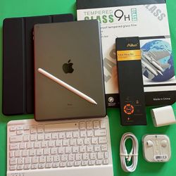 Apple IPad 8th Generation (10.2” Retina /Latest 18/ 2020 model) 32GB with stylus pen, keyboard & Accessories 