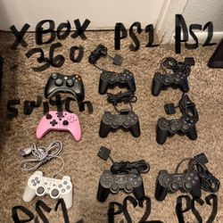 Controlles $10 EACH (NOT TESTED) Ps2,ps1,Xbox 360,switch 