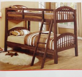 ❄️Winter Furniture Sale!❄️ Twin Wooden Bunkbed W/ Slats Brand New In Box! $50 Down Takes It Home Today!