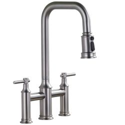 Double Handle Bridge Kitchen Faucet