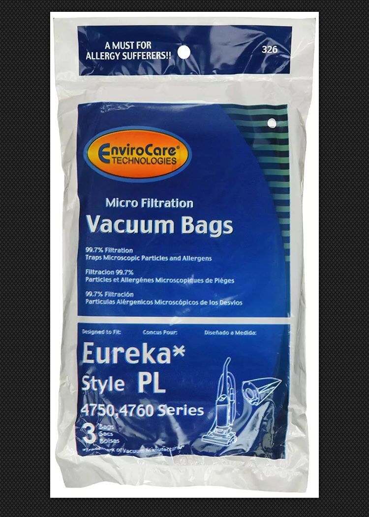 12 Eureka Electrolux Style PL Upright Vacuum Bags, NEW