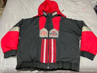 Ohio State Buckeyes VTG Reversible Puffer Jacket 90s Pro Player OSU Size XL RARE