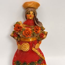 Vintage 1960s Ecuadorian Folk Art Migajón (Masapán) Bread Dough Doll⭐️ Read Full Description Below⭐️