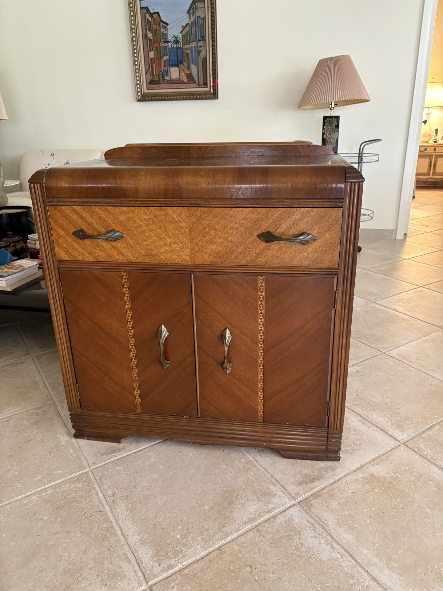 Art Deco Waterfall Cabinet