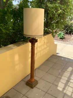 Vintage rare Stiffel mid century columnar floor lamp