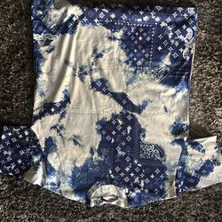 Louis Vuitton blue monogram shirt (large)