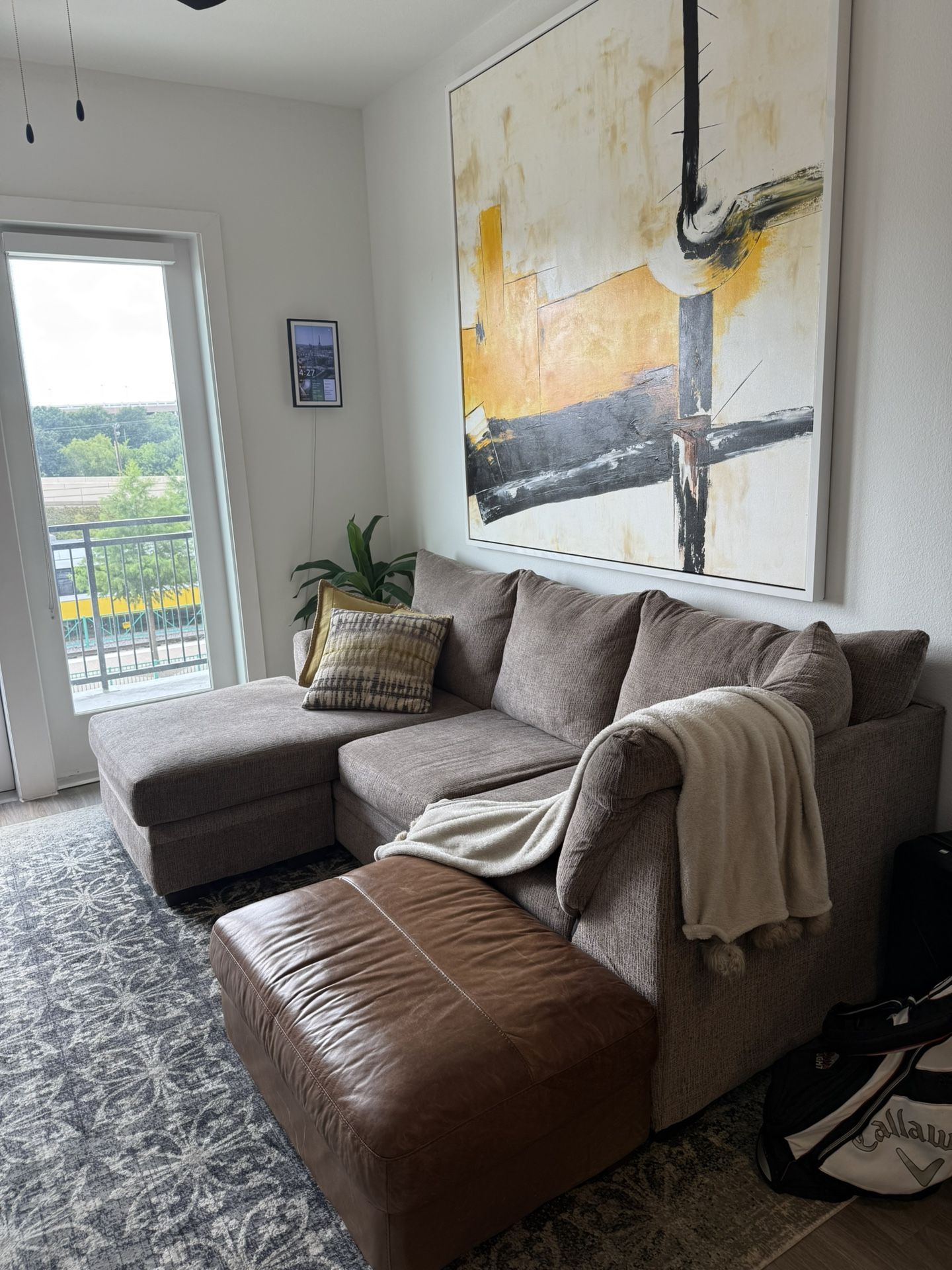 NFM Sectional Chair And Ottoman